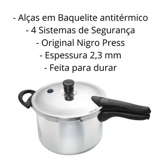 Panela De Pressao Nigro Press Polida Litros Shopee Brasil