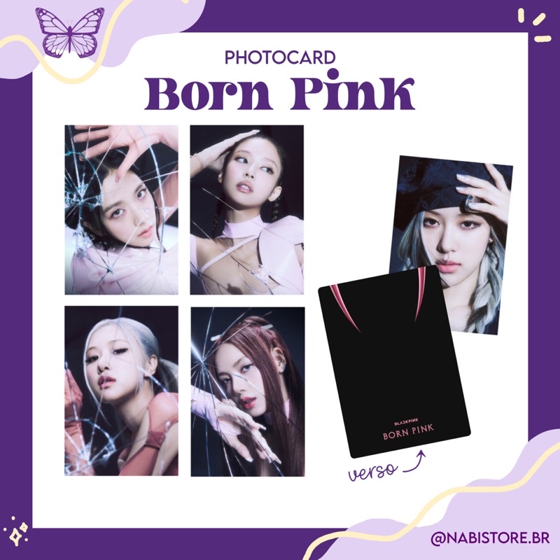 Photocard Kpop Blackpink Born Pink Fanmade Sleeve Shopee Brasil