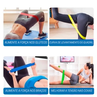 Mini Band Kit 5 Faixas Elasticas Para Treinar Em Casa Promo Shopee Brasil