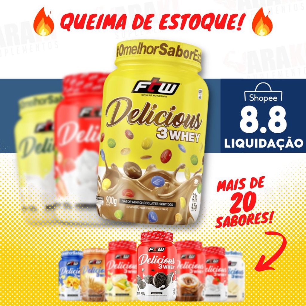 Delicious Whey Concentrado Isolado Hidrolisado G Ftw Gourmet