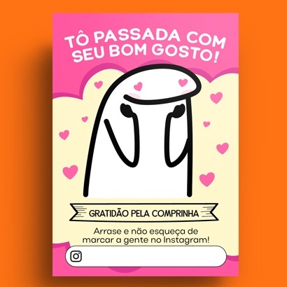 30 Folhetos De Agradecimento Ao Cliente MEME FLORK Mimo Para Cliente