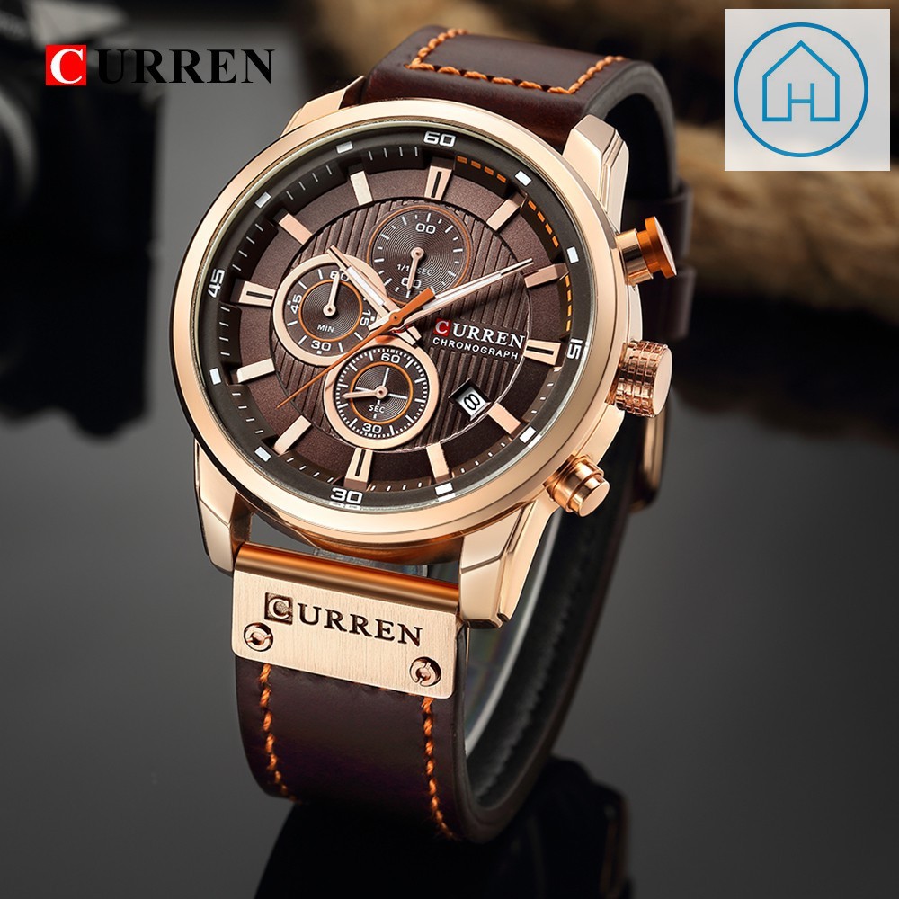 Curren Moda Data Quartz Homens Relógios Top Marca De Luxo 8291