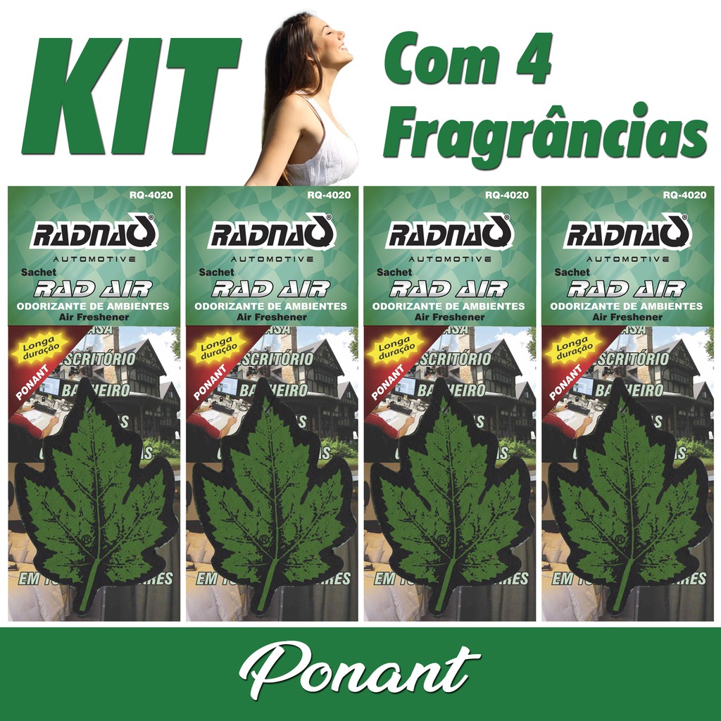 4 AROMATIZANTES CHEIRINHO PARA CARRO FOLHINHA PERFUMADA PONANT VERDE