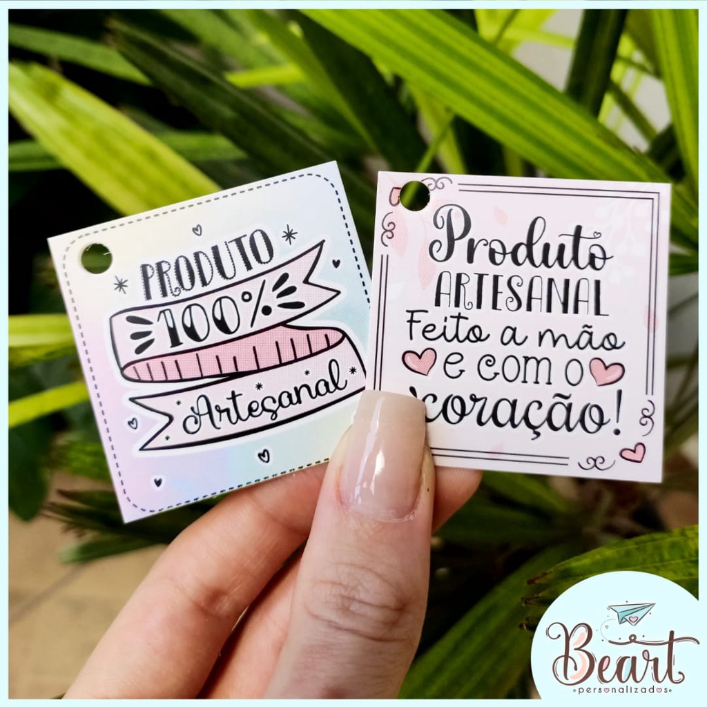 50 TAGS Agradecimento Cliente Produto Artesanal 4 8x4 8 Shopee Brasil