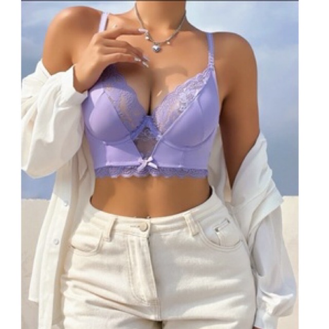 Conjunto De Lingerie Renda Sem Bojo Shopee Brasil