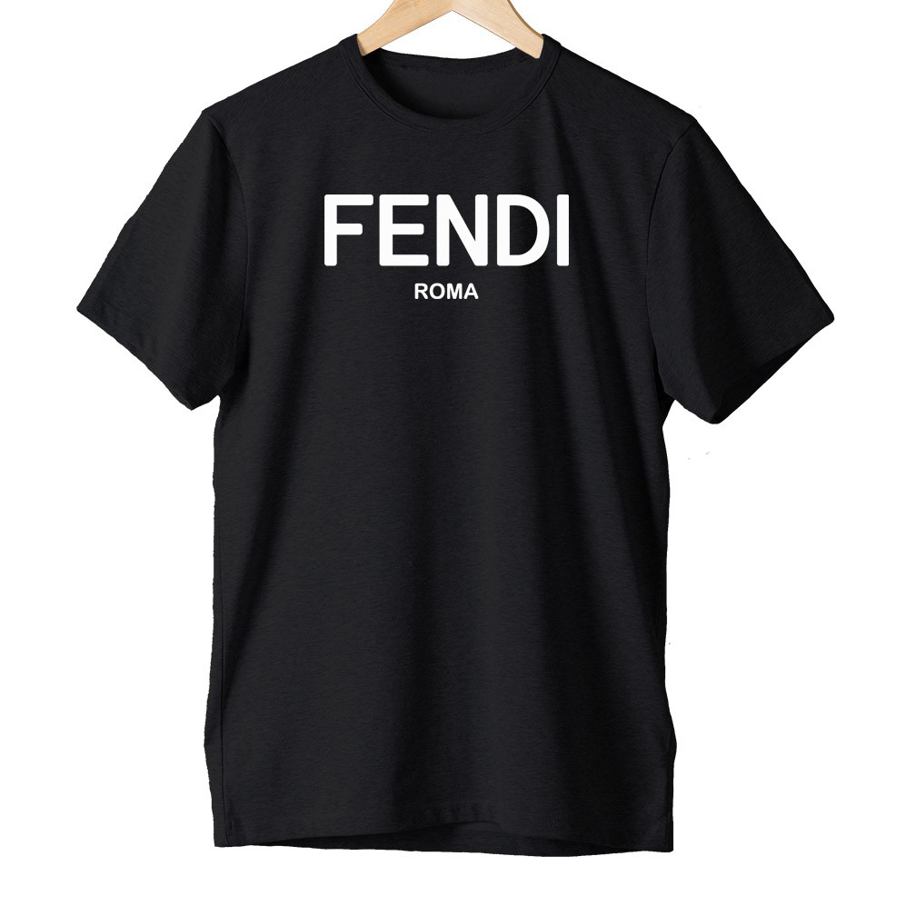 Camiseta Algodão Fendi Roma Logo Basic Streetwear Retro Hype Outfit
