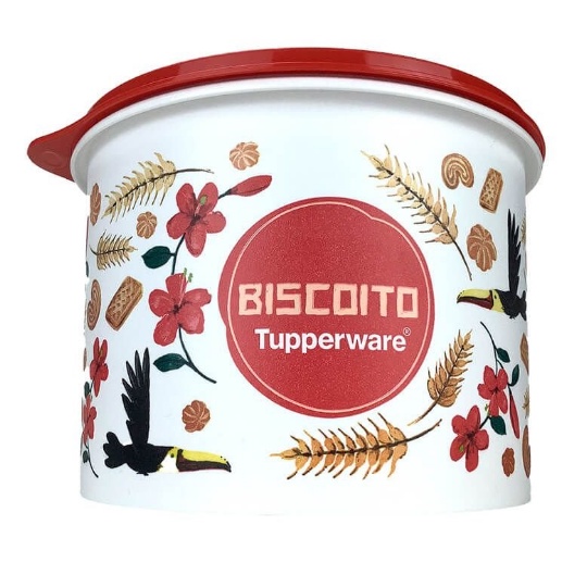 Tupperware Caixa Biscoito Linha Floral Para Armazenagem 2 4 Litros