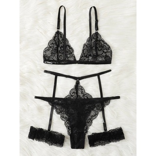 Conjunto Lingerie Renda Gladiadora Completo Sexy Luxo Gringa Shopee