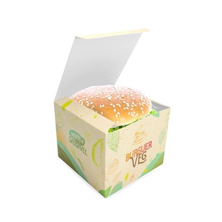 Unidades Caixa Lanche Hamburguer Extra Grande Veg Shopee Brasil