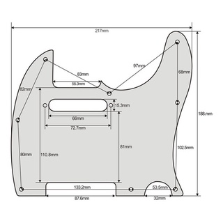 Escudo Guitarra Telecaster 3 Camadas Preto C Parafusos Shopee Brasil