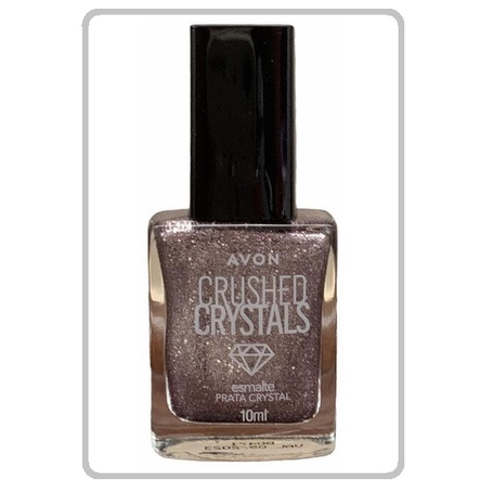 Esmalte Avon Crushed Crystals 10ml Prata Crystal Shopee Brasil