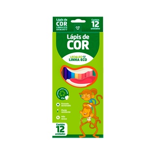 Kit Material Escolar Caixa De Lapis De Cor Cores Eco Leo Leo