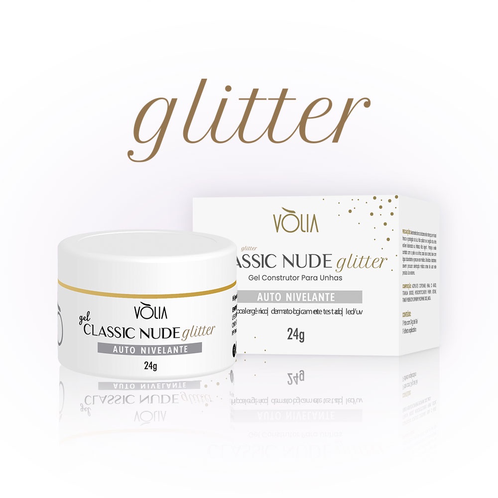 VOLIA GEL CLASSIC GLITTER NUDE G Shopee Brasil