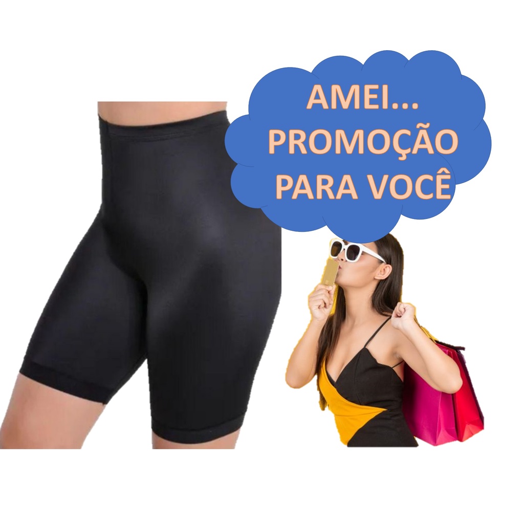 Shortinho Bermuda Segunda Pele Cinta Abdominal Alta Compress O Zero