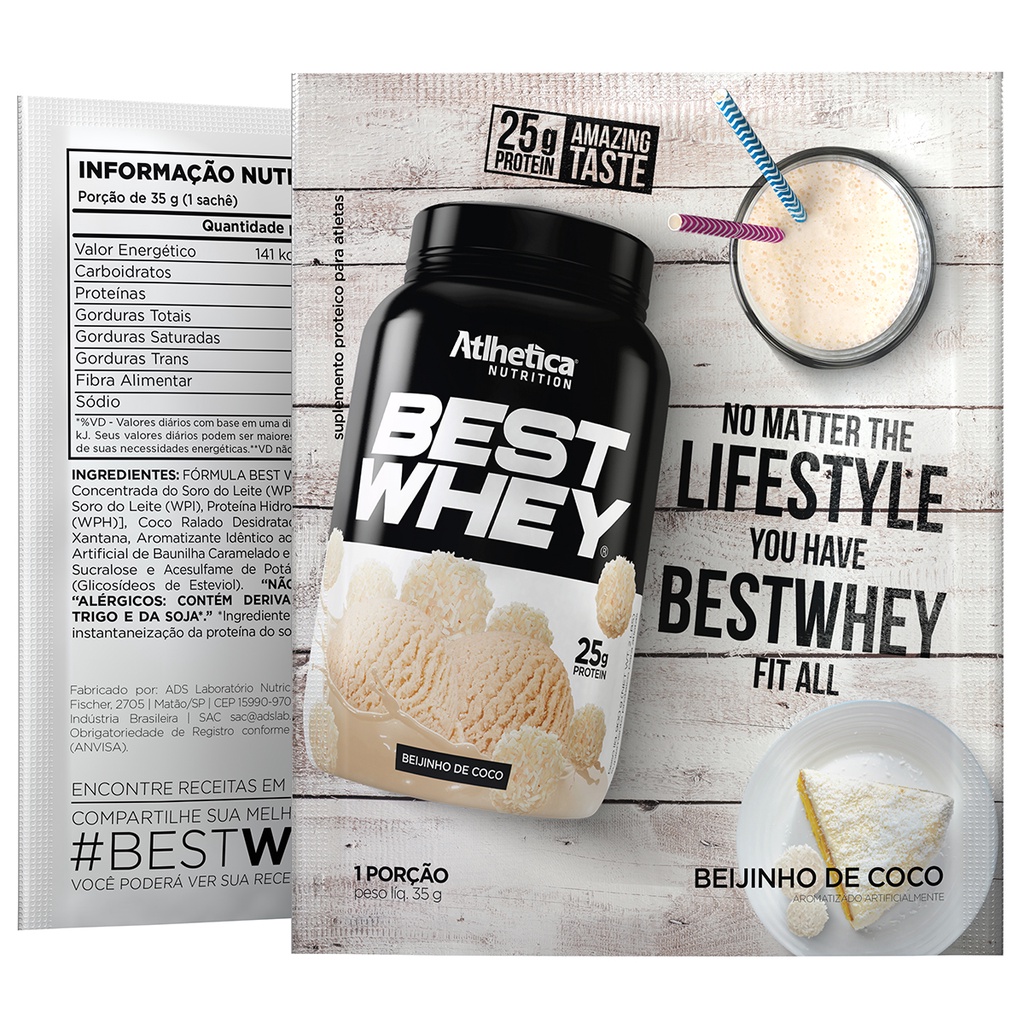 Whey Protein Best Whey Sachês unitários 35g dose única Whey