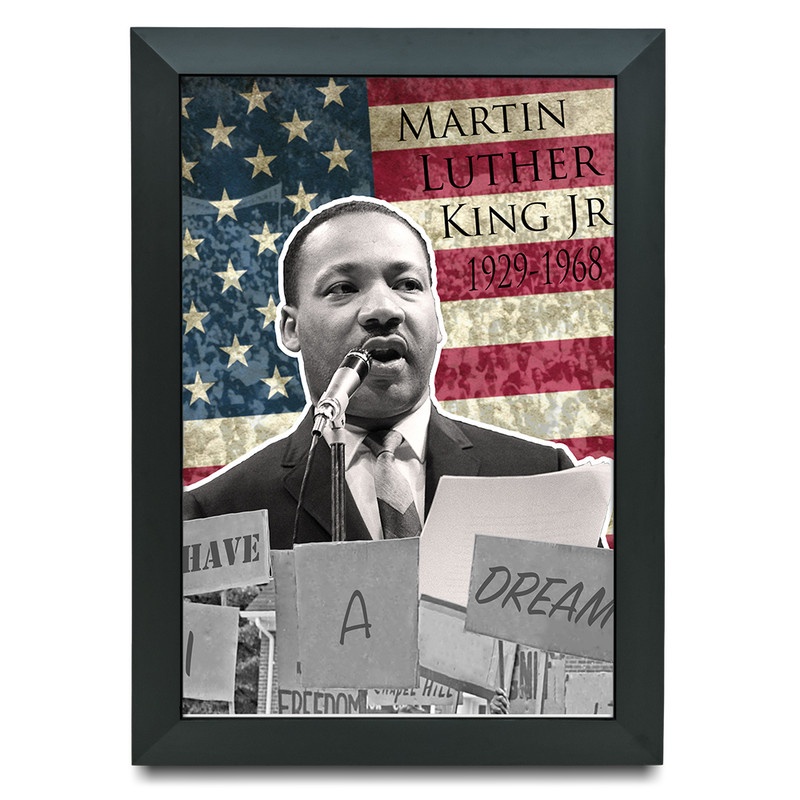 Quadro Do Ativista Martin Luther King Jr Poster Shopee Brasil