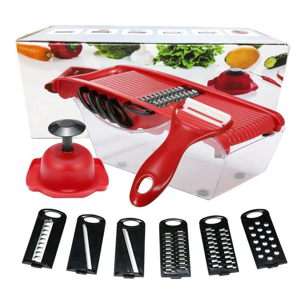 Mandoline Slicer Em Nicer Ralador Fatiador Cortador Inox Shopee