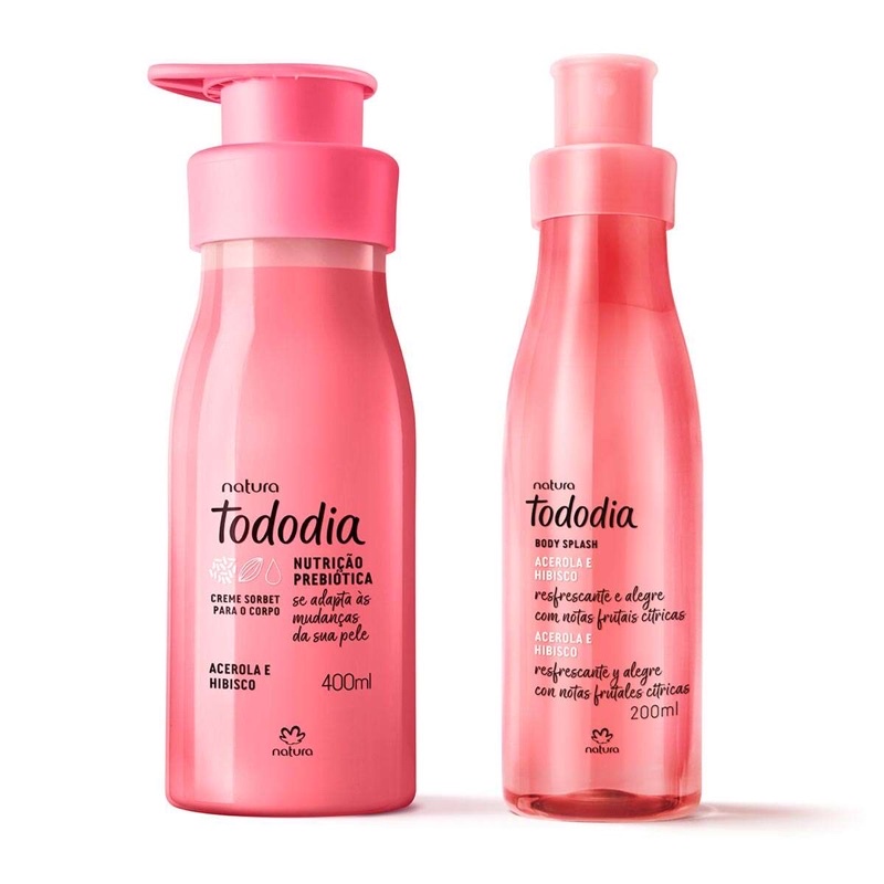 Kit Natura Tododia Acerola E Hibisco Body Splash 200ml Hidratante