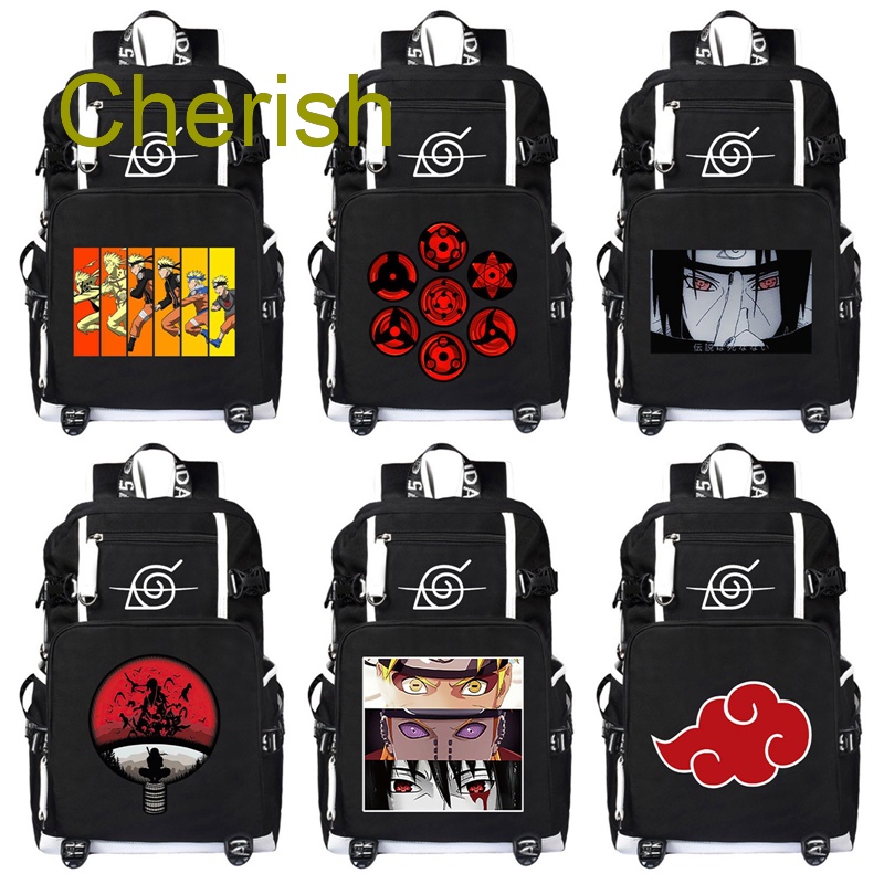 Mochila Escolar Bolsa De Ombro Anime Naruto Cosplay Akatsuki Sharingan