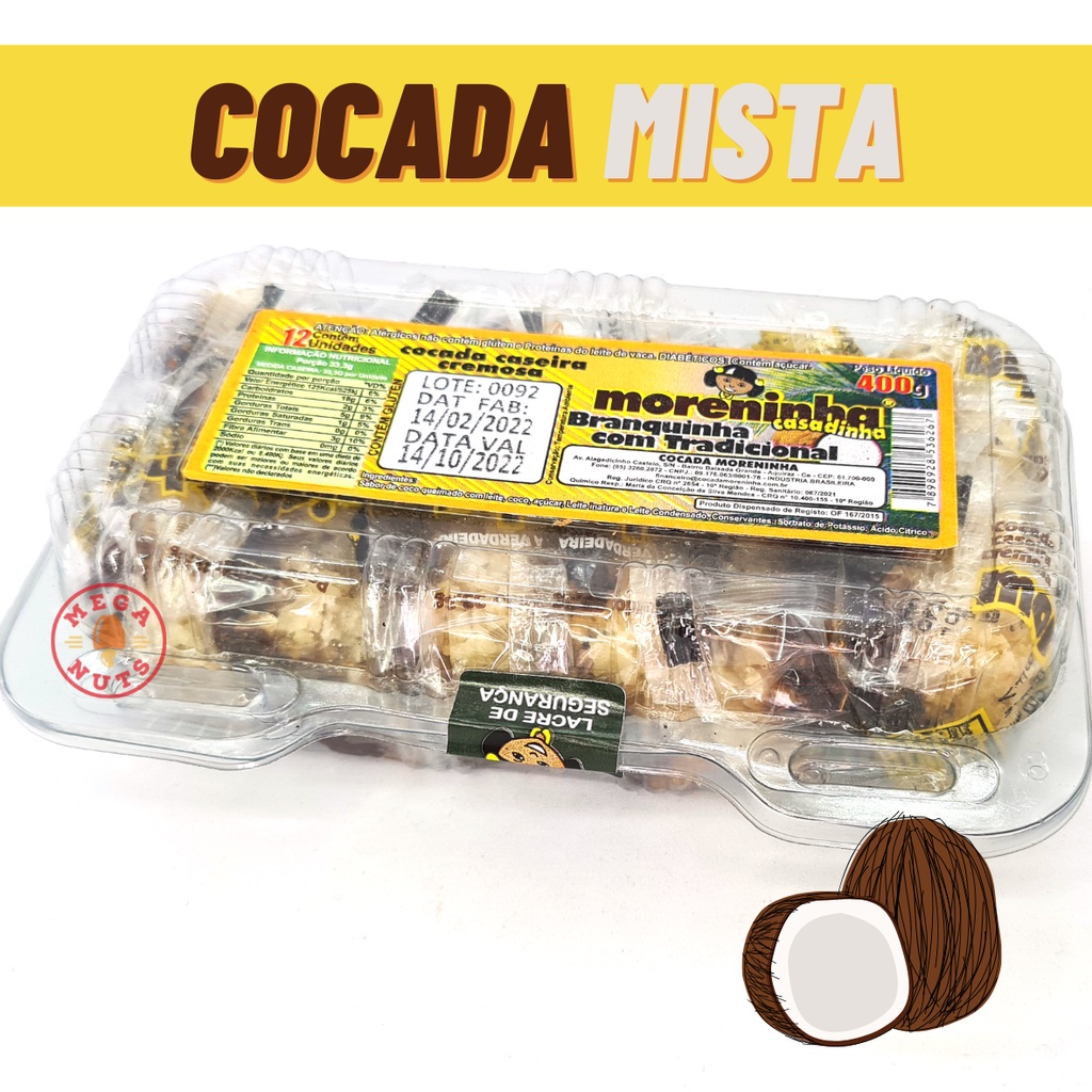 Kit De Cocada Mista Cremosa X G Doce De Coco Queimado Coco