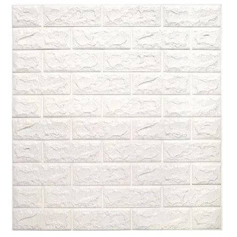 Placa Pastilha Painel 70x77cm 3d Tijolo Branco Auto Adesivo Shopee Brasil