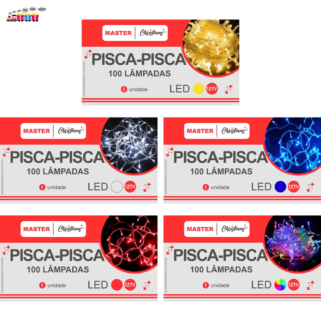 Pisca Pisca Leds Metros Rgb Branco Azul Amarelo Vermelho W