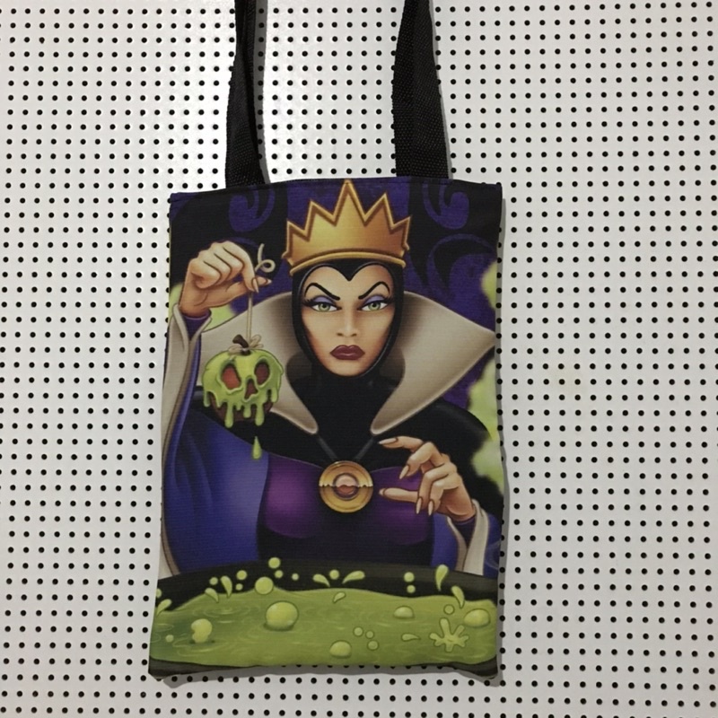 bolsa sacola dupla face rainha má branca de neve Disney ecobag Shopee