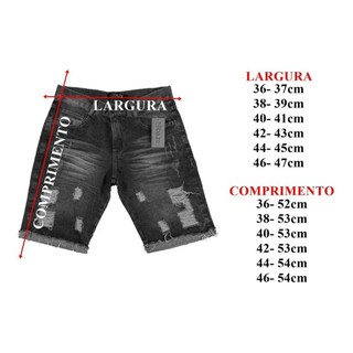 Kit 3 Bermudas Masculina Jeans Rasgada Desfiada Destroyed Shopee Brasil