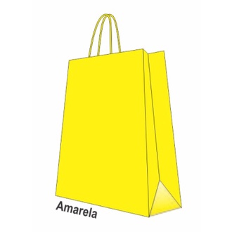 Sacola De Papel Amarela X X Cm Pacote Shopee Brasil