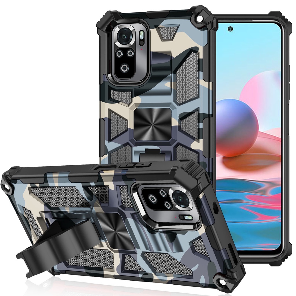 Camuflagem Caso De Telefone Armadura Para Xiaomi Redmi Nota Note10S 10