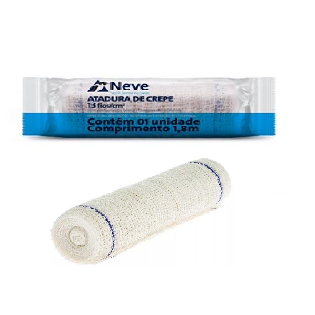 Atadura De Crepom Faixa Crepe Para Curativo Cm X M Fios Neve