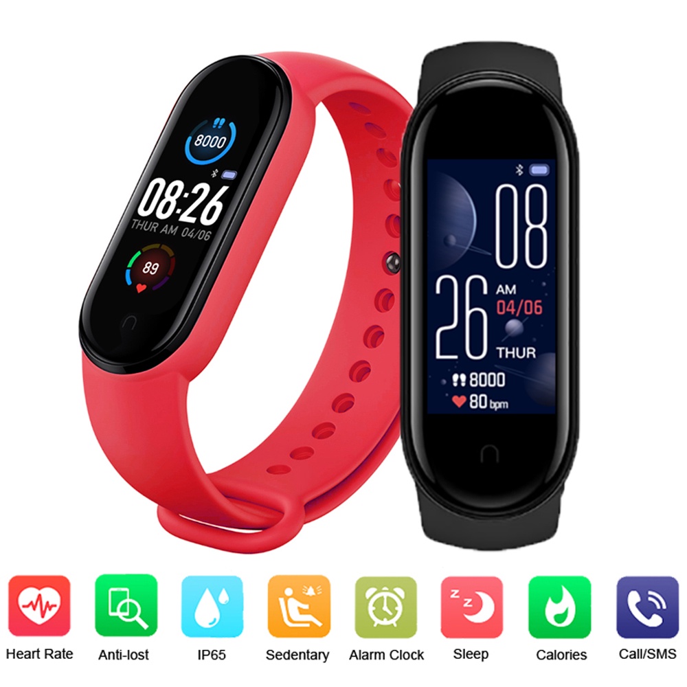 M5 Smart Bracelet Heart Rate Blood Pressure Monitor Bluetooth