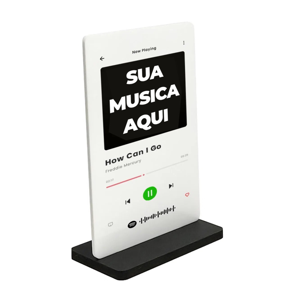 Placa Spotify Interativa Personalizada Foto Musica Suporte Shopee