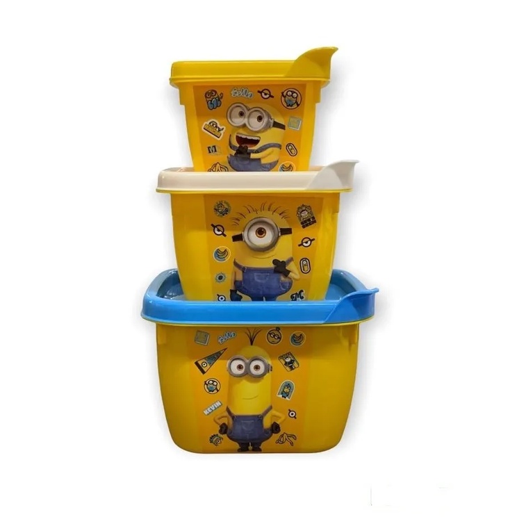 Conjunto Potes Conect Quadrado Minions Shopee Brasil