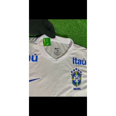 Camisa do Brasil Branca nova coleção emborrachada Shopee Brasil