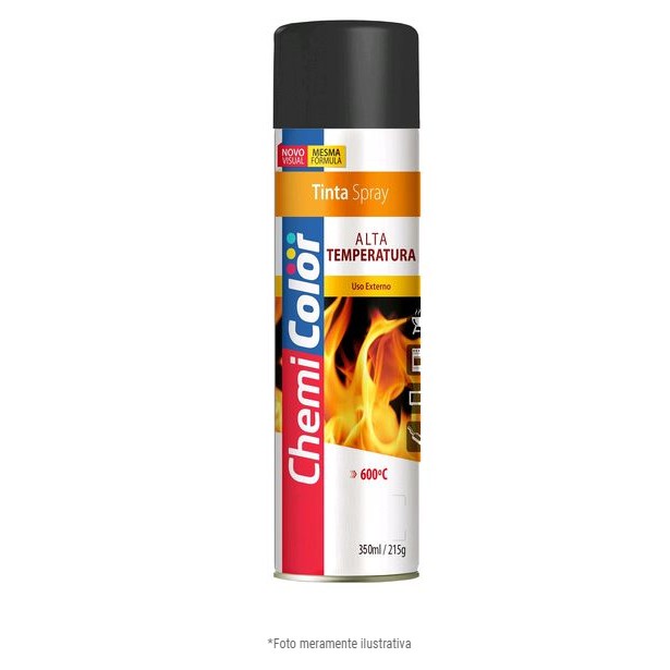 Spray Alta Temperatura Preto Fosco Chemicolor Ml Shopee Brasil