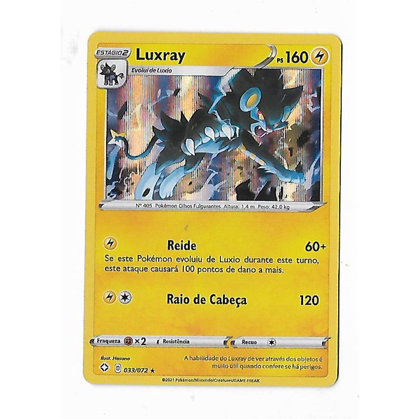 Pokemon Luxray Holofoil Espada E Escudo Destinos Brilhantes Shopee Brasil