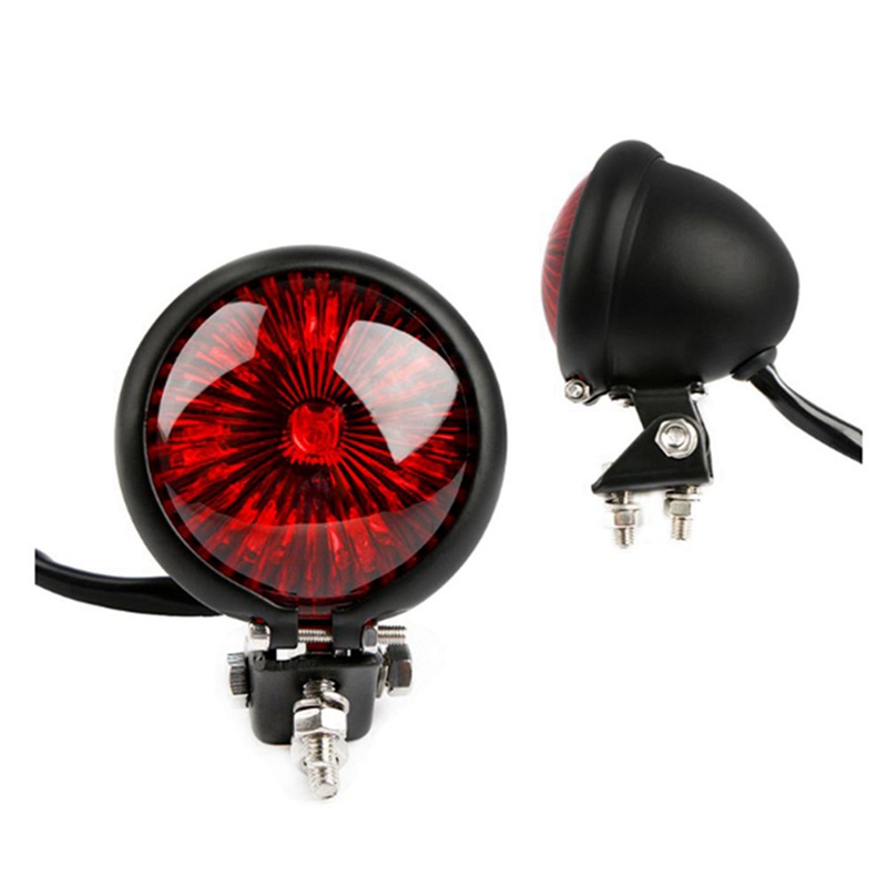 Deuaty 12 V Led Preto Ajustável Estilo Cafe Racer Parar Motocicletas