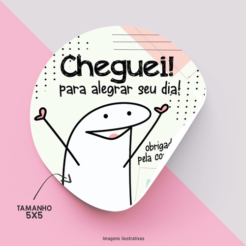 Un Adesivos Cheguei Para Alegrar Seu Dia Flork X Shopee Brasil