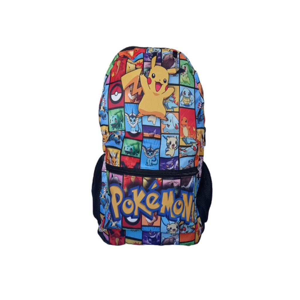 Mochila Pokemon Escolar Masculina Pikachu De Costas Volta As Aulas