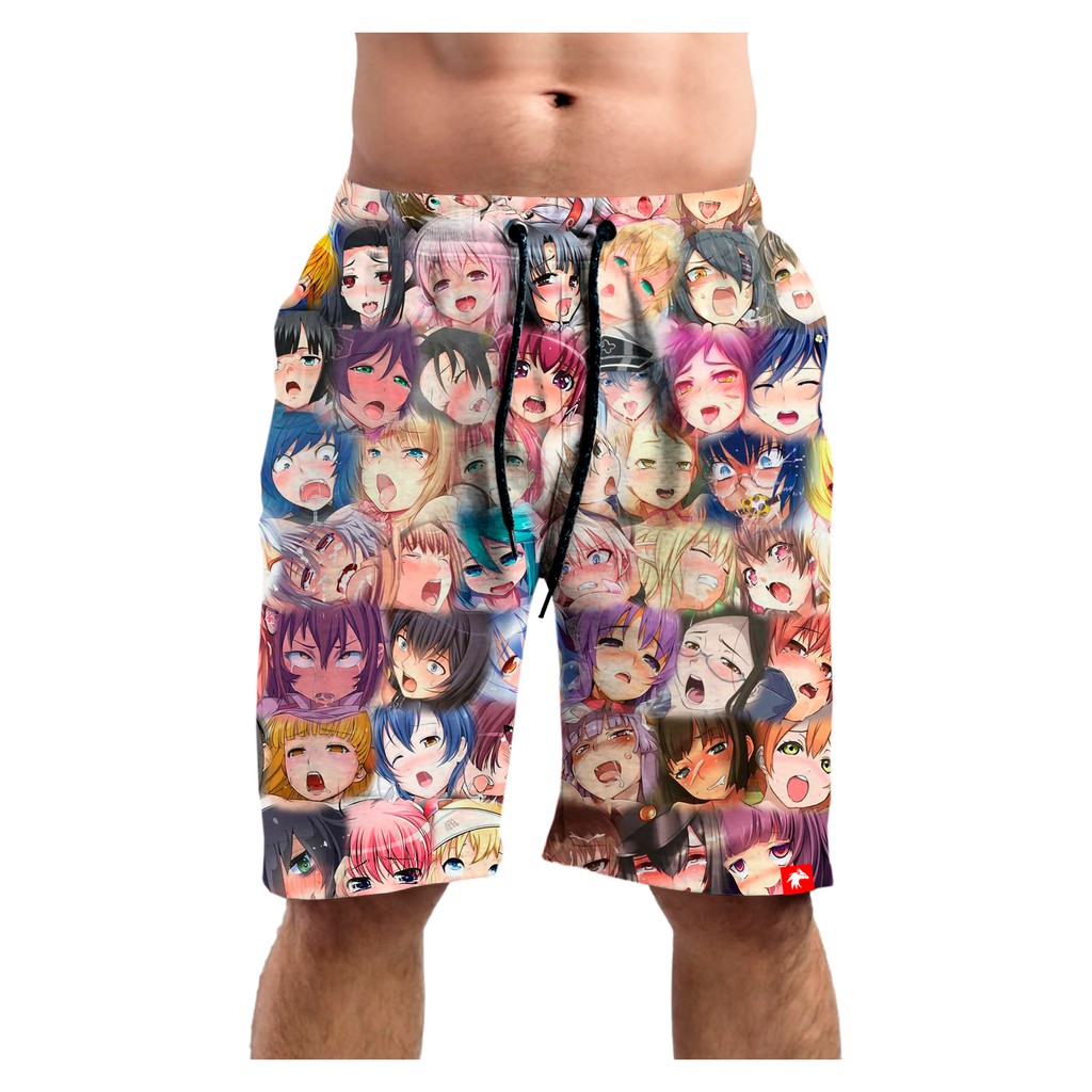 Bermuda Moletom Moletinho Hentai Ahegao Mod Shorts Academia Shopee