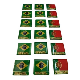 Par Adesivos Bandeira Brasil Alto Relevo Caminh O A Pronta Entrega