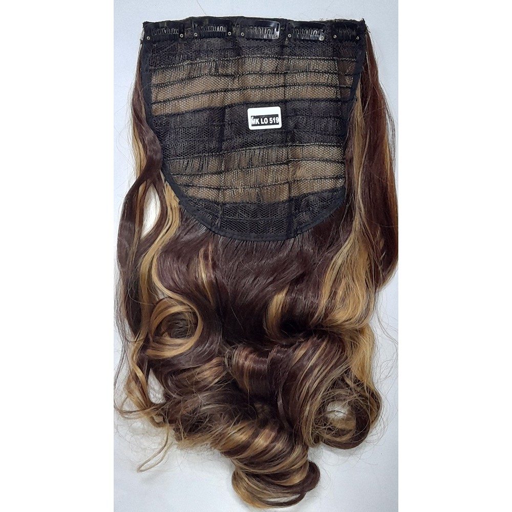 Aplique Tic Tac Cabelo Ondulado Morena Iluminada 60 Cm MKlO519 Shopee