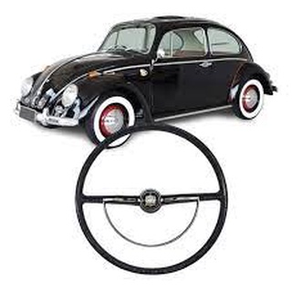 Volante VW Fusca Clássico Fusca Antigo Preto Black Brasília Kombi