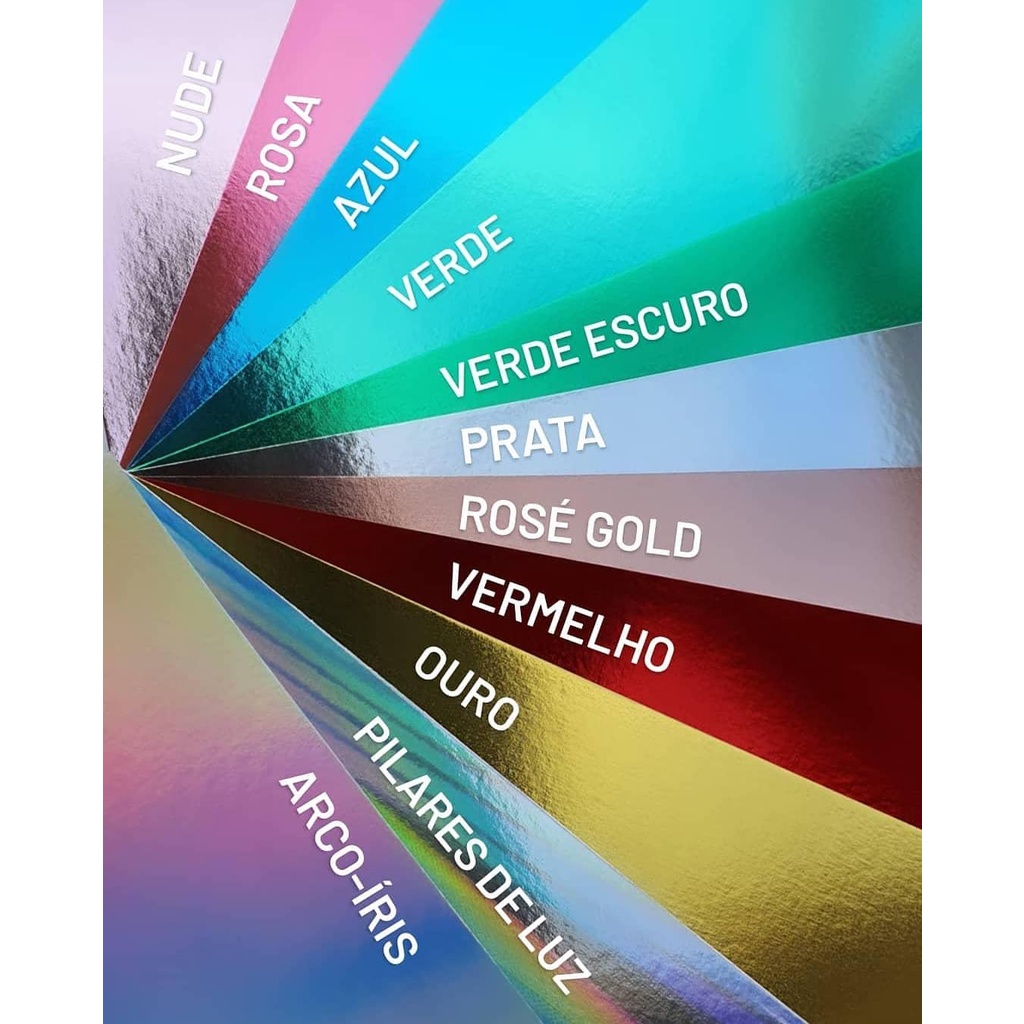 Papel Laminado G Folhas Sortidas Nude Ouro Hologr Fico