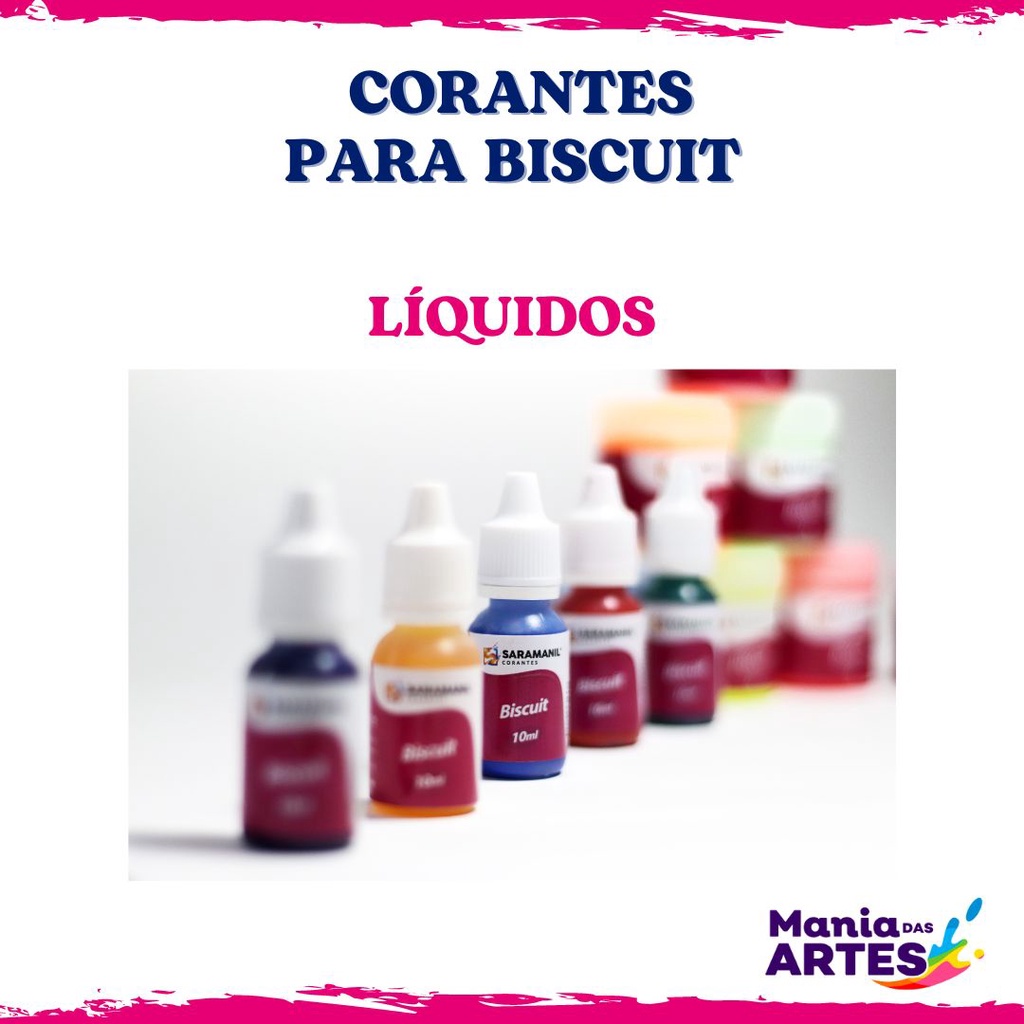 Corantes E Pigmentos L Quidos Para Biscuit Ml Saramanil Corantes