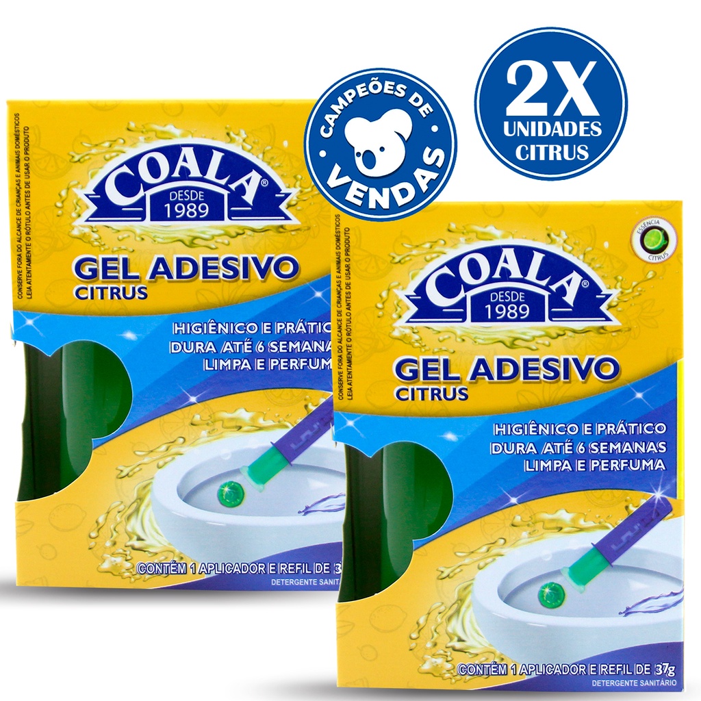 Aplicador Coala Gel Adesivo Refil Citrus 37g 2 Unidades Shopee Brasil