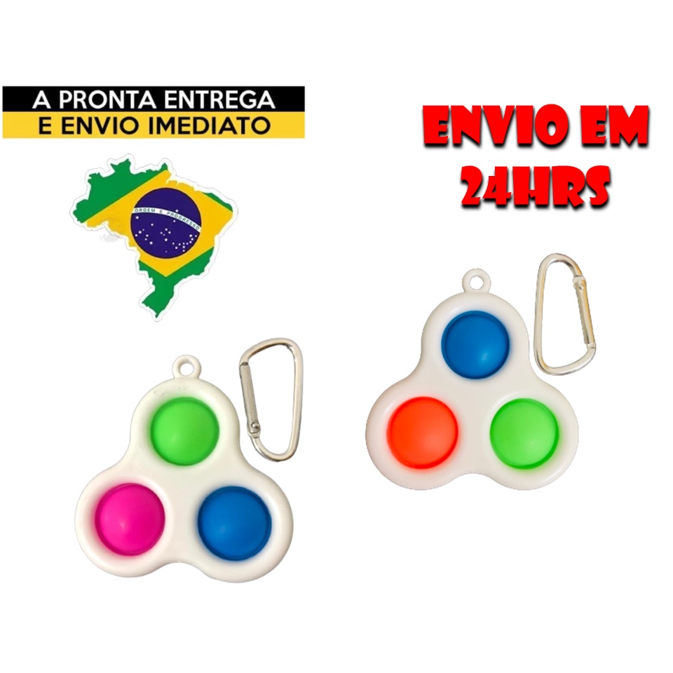 Chaveiro Simple Dimple Pop It Fidget Toy No Brasil Brinquedo Anti