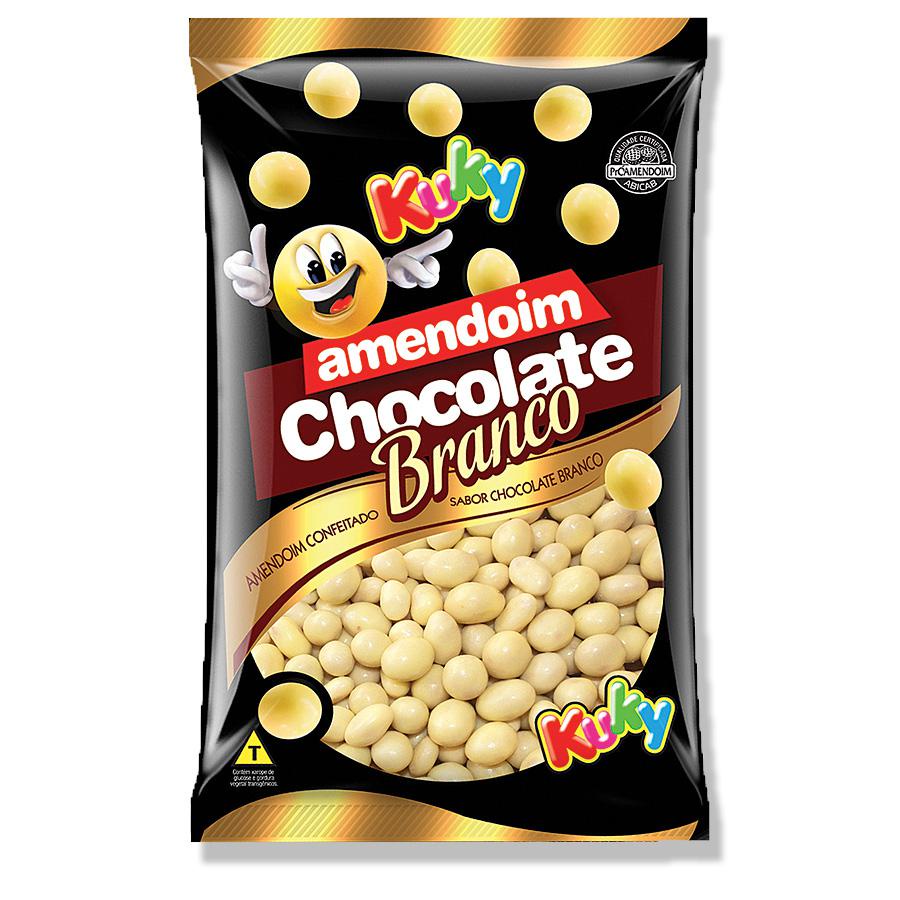 Amendoim Confeitado Sabor Chocolate Branco G Kuky Shopee Brasil