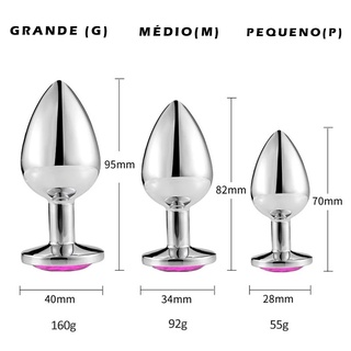 Plug Anal Jóia em Aço Inoxidável Cores Variadas Shopee Brasil